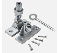 Solid Brass Locking Brighton Sash Window Fastener, Multiple Finishes (Satin Chrome)