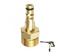 Solid Brass M22 High Pressure Washer Fitting for Kärcher K-Series - M22 Outer Thread with 14mm Inner Interface Quick Connect Adapter, Gold Heavy Duty 3200 PSI Replacement Part