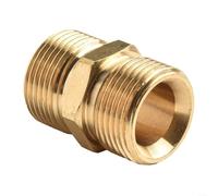 Solid Brass M22 Hose Extension Adapter Male to Male, Perfect for High Pressure Washer Links