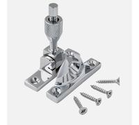 Solid Brass Mini Brighton Sash Window Fastener - Non-Locking, Multiple Finishes (Polished Chrome)