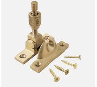 Solid Brass Mini Sash Window Fastener - Non-Locking, Multiple Finishes (Satin Brass)
