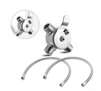 Solid Brass Mixer Valve 2.2 Inch with for Braided Tubes Included(3/8)