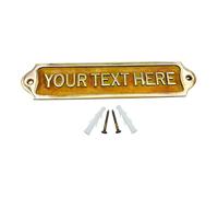 Solid Brass Name Plate Sign - Custom Engraved Door or Wall Plaque, 3 Finishes Premium Cast Metal Nameplate by The Plaque Workshop (Bronze Antique)