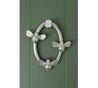 Solid Brass Nectar Bee Door Knockers - Premium Size Nickel