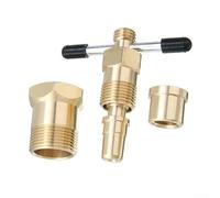 Solid Brass Olive Extractor 15mm 22mm Double Rod Pipe Fitting Removal Tool for Car Repair DIY Plumbing Brass Fittings Gold