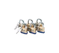 Draper 67659 Solid Brass Padlocks With Hardened Steel Shackle 40Mm (Pack Of 6) per pack