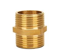 Solid Brass Pipe Fitting Male to Male Adapter Fitting Equal Nipples Connectors Hexagon Adapter Straight Connector Brass Hexagonal Connector