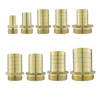 Solid Brass Pipe hosetails to Male bsp Thread for Pumps,Filters Water Features and Fountains (1" bspm - 32mm Barb) 1" bsp = 33.3mm Across The Thread