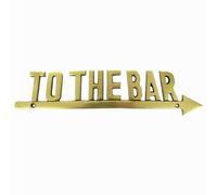 Solid Brass Plaque TO THE BAR nautical decor