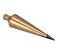 Solid Brass Plumb Bob, Brass Construction, Stainless Steel Point, Professional Centering Tool, Replaceable Tip (12oz)