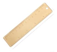 Solid Brass Ruler 13x3cm Geometric Pattern Stationery