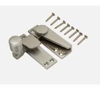 Solid Brass Sash Window Straight Arm Fastener with Secure Locking - Satin Chrome Finish