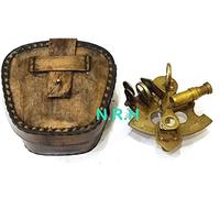 Solid Brass Sextant Nautical Maritime Astrolabe Marine With Lather Cash