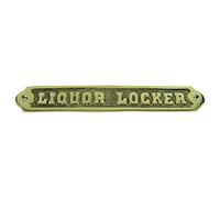 Solid Brass Ship's Liquor Locker Boat Sign