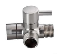 Solid Brass Shower Diverter Valve G1/2 3-Way | Solid brass body, rust resistant, G1/2 standard fit, outlet , easy lever switch(brushed color)
