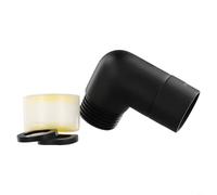 Solid Brass Shower Elbow Adapter, 90 Degree NPT Female to Male Extender, Matte Black Finish for Bathroom, Kitchen, RV Plumbing Fixtures