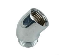Solid Brass Shower Elbow Adapter for Shower Head, 145 Degree Handheld Shower Elbow, Shower Arm Connection Elbow Shower Head Extender Connector G1/2 Female to Male Thread