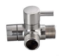 Solid Brass Shower Head Diverter Valve, 3-Way Shower Arm Manifold | Solid Brass Shower Head Diverter Valve, 3-Way Shower Arm Adapter With G1/2 Inlet & 2 Outlets, Lever Handle For(brushed color)