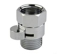 Solid Brass Shower Head Shut Off Valve with Water Flow Control Switch Polished Chrome G1/2 Connector Pressure Regulator for Handheld Shower or Bidet Sprayer