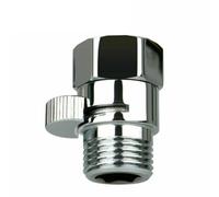Solid Brass Shower Head Shut Valve, Chrome Flow Control G1/2 | Adjust or stop the water flow at the shower head for convenient, water-saving control.