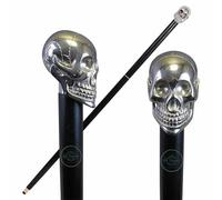 Solid Brass Skull Head Walking Cane Wooden Rosewood Walking Stick Designer Fashion Cane for Men Gift