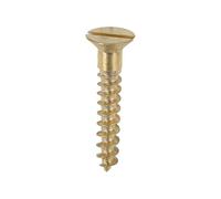 Solid Brass Slotted Countersunk Wood Screws, 2mm - 5mm, #2, #4, #6, #8 (Pack of 20, 50, 100, 200) (200, 4x30 (8x1.1/4))