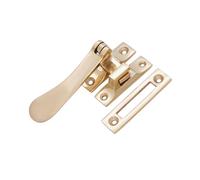 Solid Brass Spoon Casement Window Furniture Handle Hook MORTICE Victorian Fastener Brass
