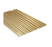 Solid Brass Square Bar Rod Stock | 5/6/8/10/12/15/20mm Square Stock | 250mm & 500mm Length for Machining, Metalworking, Lathe, DIY Craft Projects (4x4mm,500mm 1pcs)
