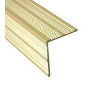 Solid Brass Stair Nosing Edge Trim, Home Loft Stair Edge Protector/Stair Step Nosing Strips, L Molding Floor Transition Strip Guard, 1m Long (Size : 34x30mm(1.34"x1.18"))
