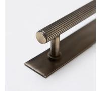 Solid Brass Straight Knurled Kitchen Pull Handles & Knobs - Antique Brass Finish Appliance Pull 358mm