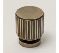 Solid Brass Straight Knurled Kitchen Pull Handles & Knobs - Antique Brass Finish Knurled Cabinet Knob 25mm