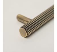 Solid Brass Straight Knurled Kitchen Pull Handles & Knobs - Antique Brass Finish Knurled Handle 170mm