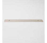 Solid Brass Straight Knurled Kitchen Pull Handles & Knobs - Polished Nickel Finish Backplate for 200mm Handle - Nickel