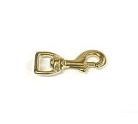 Solid Brass Swivel Trigger Hook/Clips Heavy Duty Square Ended x1 for 16mm Dog Leads, Webbings, Leather, Horse Reigns (16mm)
