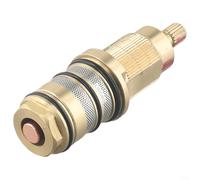 Solid Brass Thermostatic Cartridge For Shower Mixer Valve With Temperature Control Range 20 To 48 Degrees For Celsius Safety Override At 38 Degrees Easy Install Repair Kit Brass Finish