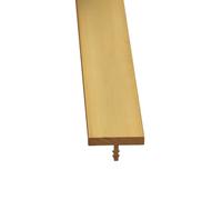 Solid Brass Threshold Strip T-Profile Floor Joint Cover Trimmable Edge for Vinyl Wood & Carpet 15mm Wide Door SeparatorConnecting Strip for Doorways