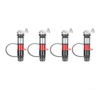Solid Brass Tire Deflator Valves Rust Resistant Set | Rapid air bleeding, aluminum alloy build, dust caps with straps, fits standard stems, off-road ready