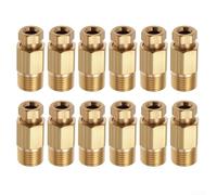Solid Brass Tube Connector 4mm OD 1/8 Inch Thread