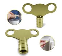 Solid Brass Universal Radiator Bleed Key- 2 Pack, 5mm Radiator Key for Venting and Bleeding Radiators- Easy to Use, Heavy Duty Radiator Plumbing Bleed Key, UK Radiator Valve Clock Key.