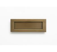 Solid Brass Victorian Letterbox Finished in Antique Satin Brass Letter Plate (10''x3'') High Quality Excellent Finish