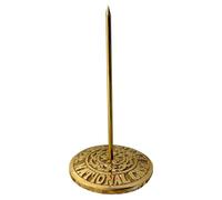 Solid Brass Vintage Receipt Spike - Heavy Duty Bill Fork Holder, Classic Paper Spike for Restaurant, Office, Home - Retro Paperweight & Memo Organizer