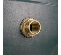 Solid Brass Water Butt/Tank Outlet Adaptor/Connector, to fit 1/2" bsp or 3/4" bsp taps or Other outlets (1/2" bsp x Pack of 2)
