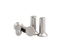 Solid Brazier Head Rivets, Aluminum Countersunk Head Self Plugging Rivets GB869 M2 To M8 Pack Of 335 Pieces(4mm,50pcs M3)