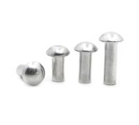 Solid Brazier Head Rivets, GB867 Semi-Round Head Aluminum Solid Rivets M2-M8 Multiple Quantities Multiple Sizes(25mm,M2 50pcs)