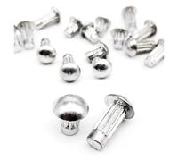 Solid Brazier Head Rivets Knurled, Pack of 100 GB827 Aluminum Button Head Solid Rivet M2-M4 Diameter 3-10mm Length(M3,5mm)