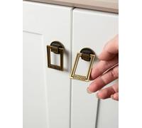 Solid Brushed Antique Brass Handles Chinese Style Kitchen Cabinet Pull Wardrobe Drawer Knob Furniture Handle(White)