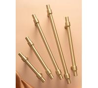 Solid Brushed Handles Modern Style Brass Pitch 192mm Long Pull Cabinet Knobs Furniture Wardrobe Gold Handle(11-192mm)