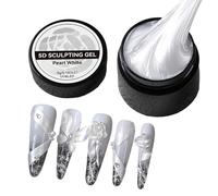 Solid Building Gel for Nails - Non-Stick Solid Building Gel Hard Nails | Smooth Manicure Decoration Glue for Beauty Charm Flower Carving Modeling Design Fingernail Extension