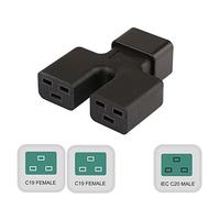 Solid C20 To C19 Power Adapter Iec320 Male Side To C19 Power Cord C20 To Double C19 Power Splitter Adapters Ac Power