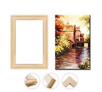 Solid Canvas Stretcher Frames, Premium Pine Wood Strips Bar Set, for Oil Paintings Poster Prints, DIY Arts Accessory Materials Supply, 12"x16"/30x40cm